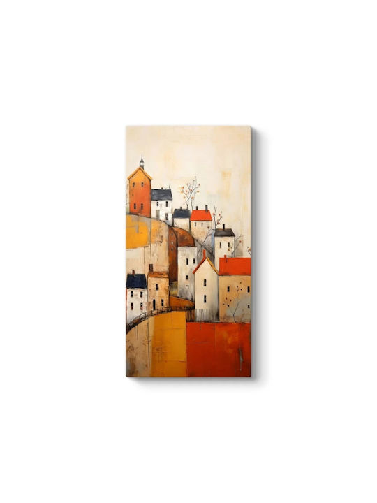 Megapap Houses On The Hill Πίνακας σε Καμβά 50x100cm
