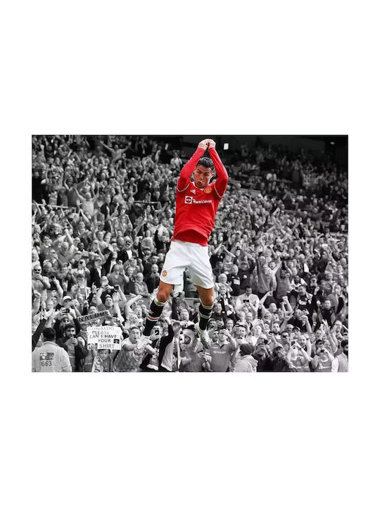 Poster Cristiano Ronaldo Sc032 21cm X 30cm White Wooden Frame