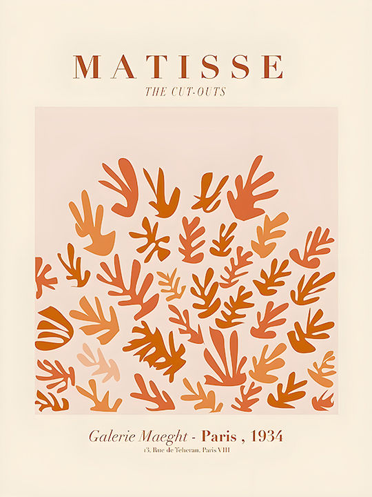 Poster Matisse Cut-outs Art070 21cm X 30cm Λευκό Κάδρο Pvc 18x24