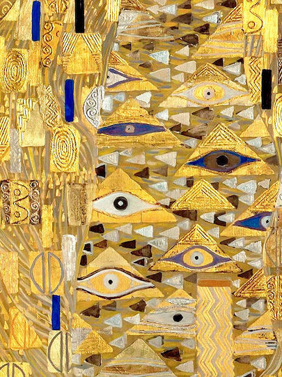 Poster Adele's Dress Details By Gustav Klimt Art154 21cm X 30cm Λευκό Κάδρο Pvc 18x24