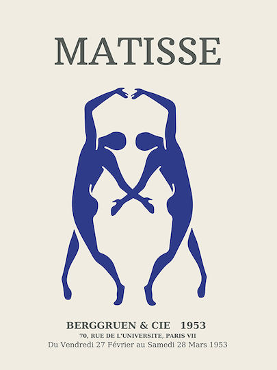 Poster Matisse Berggruen & Cie Art016 21cm X 30cm Λευκό Κάδρο Pvc 18x24