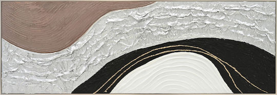 Abstract Wall Painting Fb94552.01 Beige Frame-Canvas Handmade 152x4.5x52cm