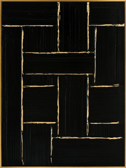 Wall Painting Fb94550 Beige Frame-Black Canvas-Handmade 62x4.5x82cm