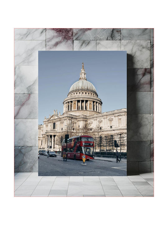 Painting St Paul's Cathedral Red Double-decker Bus 100x150