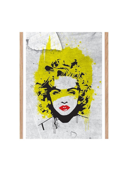 Poster Madonna Cu Ramă Din Lemn 50x70cm