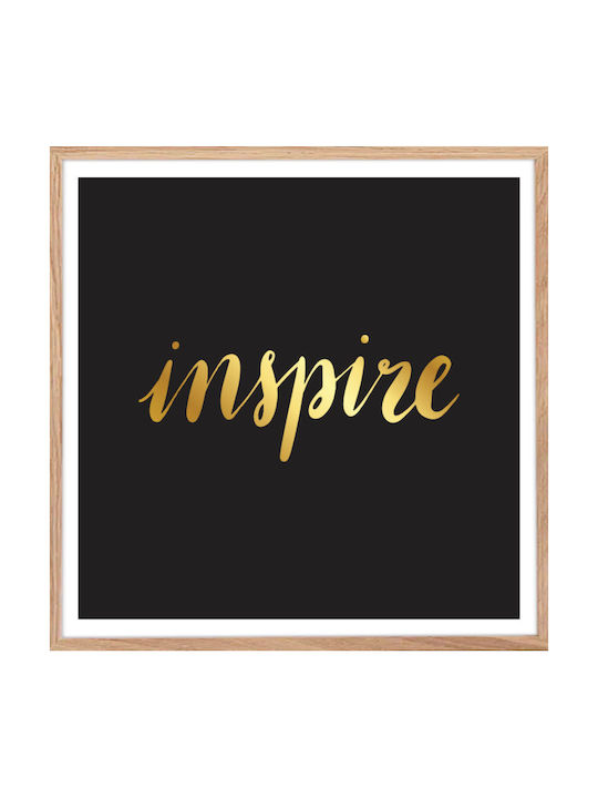 Inspire 2 Poster Poster Natural Wooden Frame Saint 80x80cm