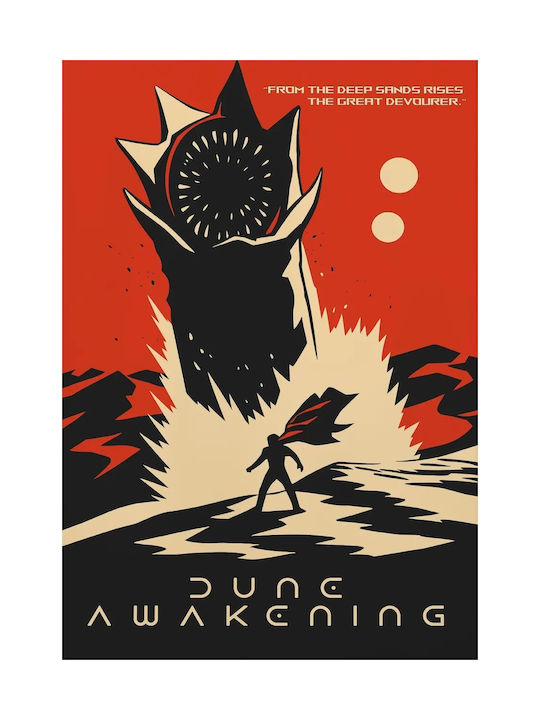 Gaming Poster Dune Awakening Pop Art Gm2387 30cm X 40cm Μαύρο Ξύλινο Κάδρο