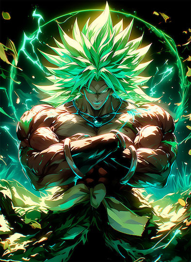 Πίνακας Καμβά Dragon Ball Broly Legendary Super Saiyan Knv2710 45cm X 65cm