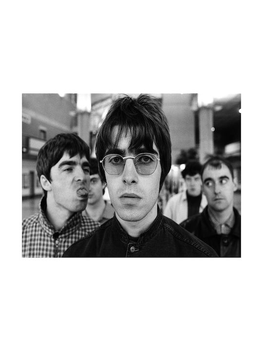 Music Poster Oasis Ms150 21cm X 30cm Λευκό Ξύλινο Κάδρο