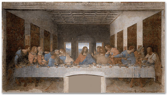 Canvas Leonardo Da Vinci The Last Supper 39x66