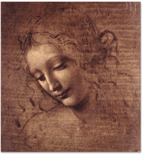 Καμβάς Leonardo Da Vinci Γυναικείο Κεφάλι 142x142