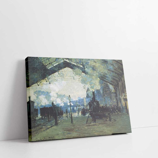 Καμβάς Oscar Claude Monet Ο Σιδηροδρομικός Σταθμός Του Saint Lazare Στο Παρίσι 96χ120 Καμβάς Oscar Claude Monet Ο Σιδηροδρομικός Σταθμός Του Saint Lazare Στο Παρίσι 96χ120