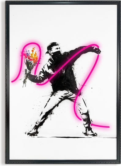 Πίνακας "graffiti Thrower" Neon Led Φωτισμό 70x100 Εκ Πίνακας "graffiti Thrower" Neon Led Φωτισμό 70x100 Εκ