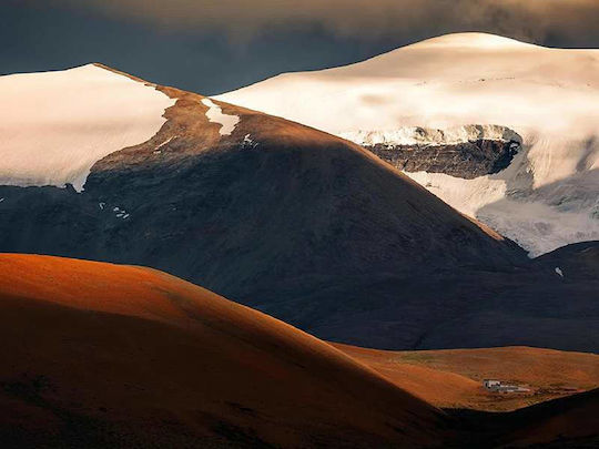 Плакат Mountain Pst25134 50см X 70см Рамка Тъмно Естествено Дърво Кафяв