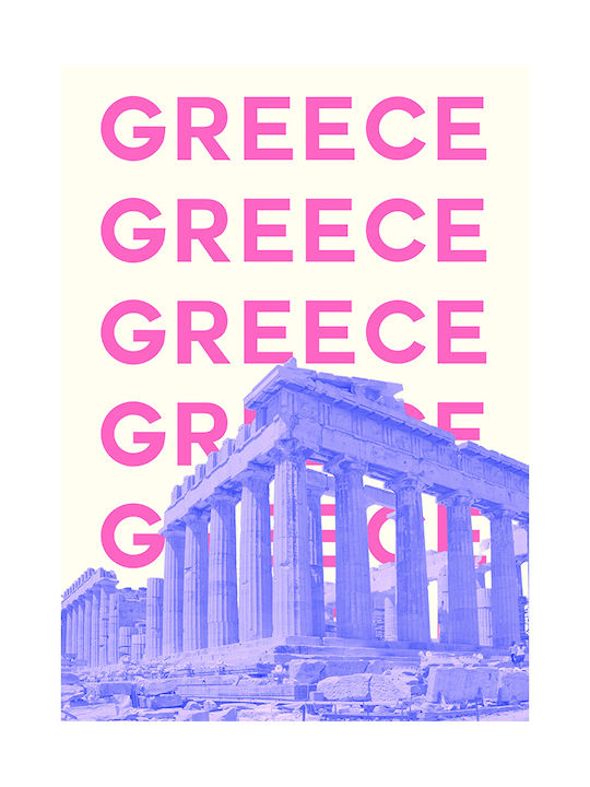 Poster Greece Pop Art Pst25507 21cm X 30cm Λευκό Κάδρο Pvc