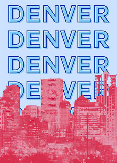 Poster Denver Pop Art Pst25519 21cm X 30cm Λευκό Κάδρο Pvc