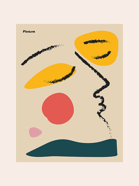 Poster Pablo Picasso Abstract Collage Art236 21cm X 30cm Λευκό Κάδρο Pvc