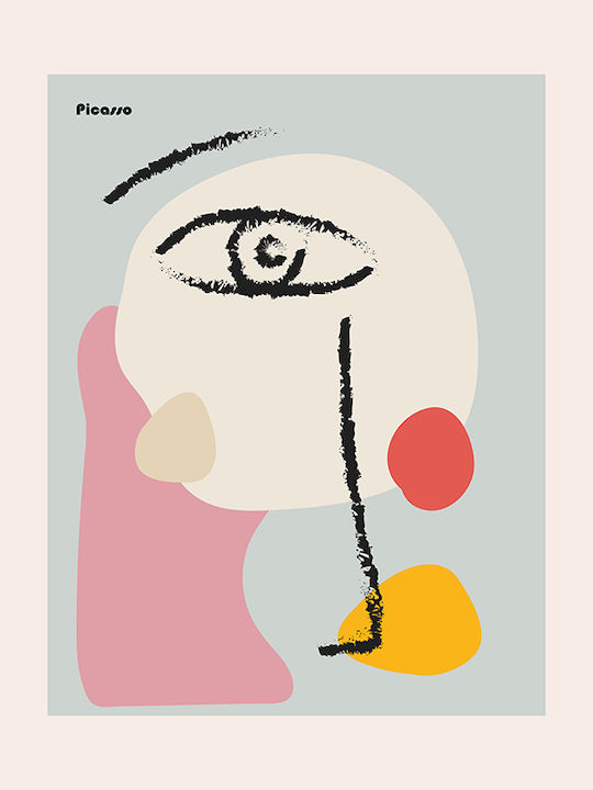 Poster Pablo Picasso Abstract Collage Art235 21cm X 30cm Λευκό Κάδρο Pvc