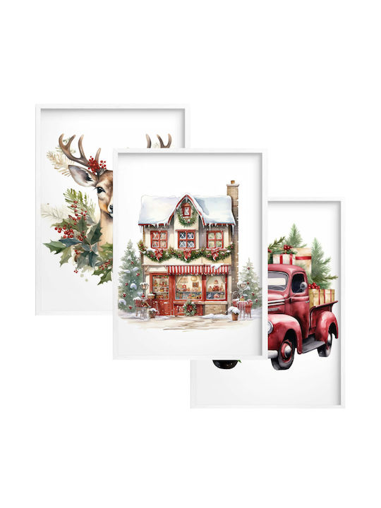Winterszenen Weihnachtsplakate Weihnachten Urlaub an der Wand
