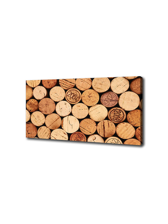 Panou Decorativ Pentru Interior Pânză Dopuri De Sticlă De Vin 100x50 Cm