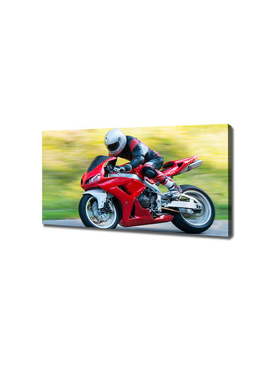 Tablou Decorativ Pânză Decorațiune Interioară Motocicletă 120x60 Cm