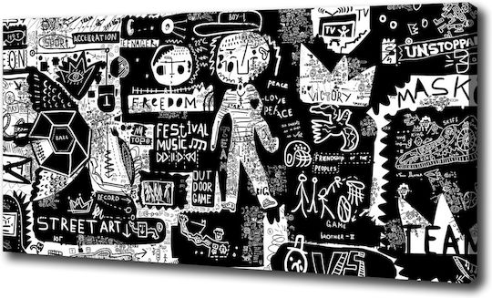Canvas Painting Bedroom Aesthetic Decoration Graffiti 100x50 Cm
