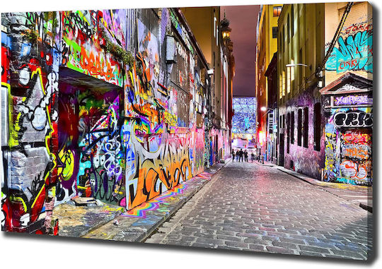 Wall Canvas Painting High Quality Print Colorful Graffiti 100x70 Cm