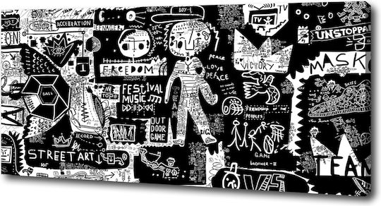 Canvas Painting Bedroom Aesthetic Decoration Graffiti 125x50 Cm