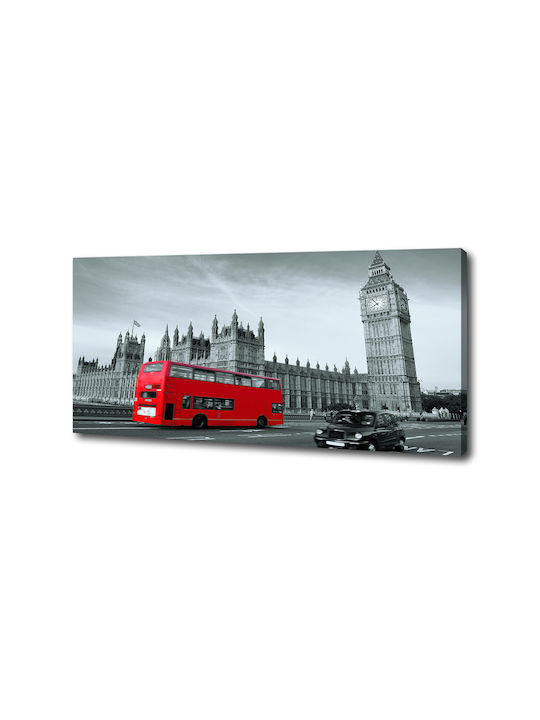 Interior Decoration Wall Canvas Painting London Bus 125x50 Cm