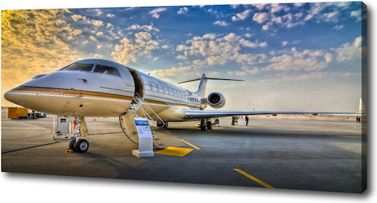 Panou De Perete Din Pânză Ideal Pentru Decorare Zilnică Avion 125x50 Cm