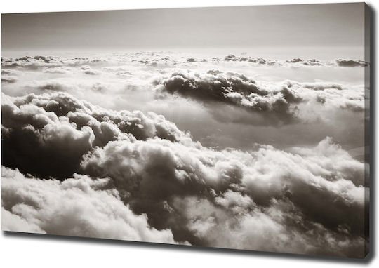 Canvas Decoration Frame Clouds Flight Of A Bird 100x70 Cm