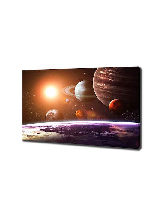 Decorative Canvas Painting Permanent Decoration Solar System 100x70 Cm