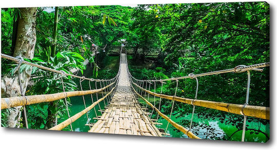 Wall Frame Canvas Most Tropical Forest Areas 125x50 Cm