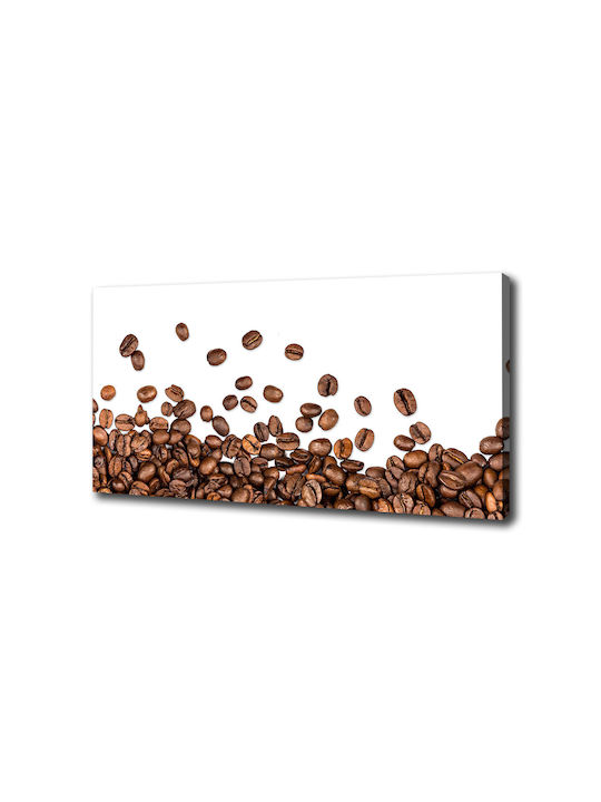 Dekoratives Gemälde Segeltuch Robuste Materialen Kaffeebohnen Braun 100x50 cm