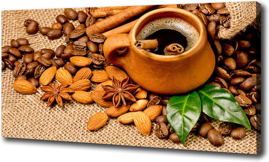 Canvas Painting Professional Space Decoration Coffee Beans Cup 100x50 Cm
