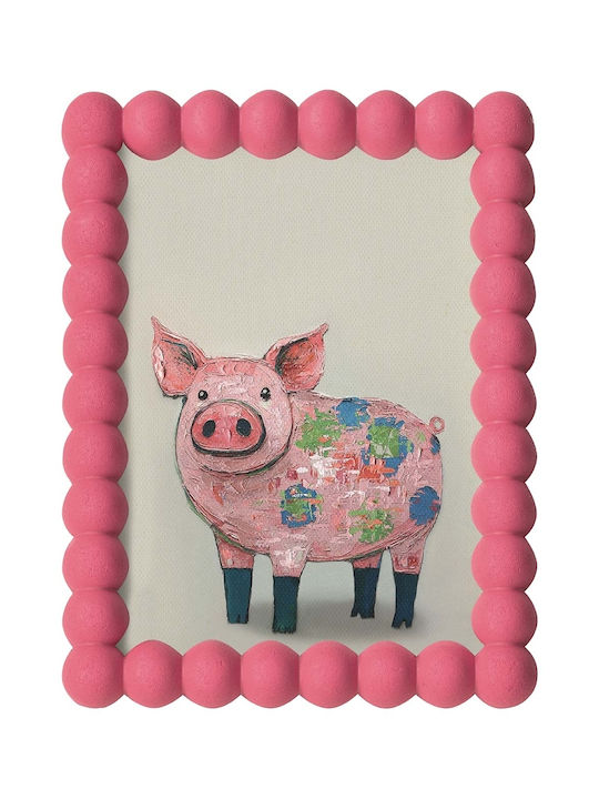 Panou Acrilic Pink Pig Roz 15x20cm