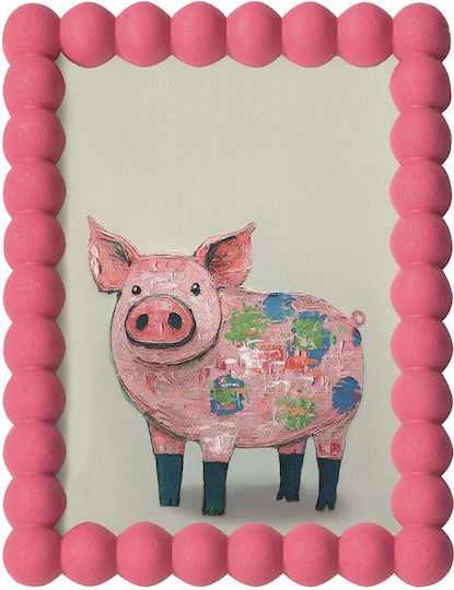 Acrylic Painting Pink Pig Pink 15x20cm