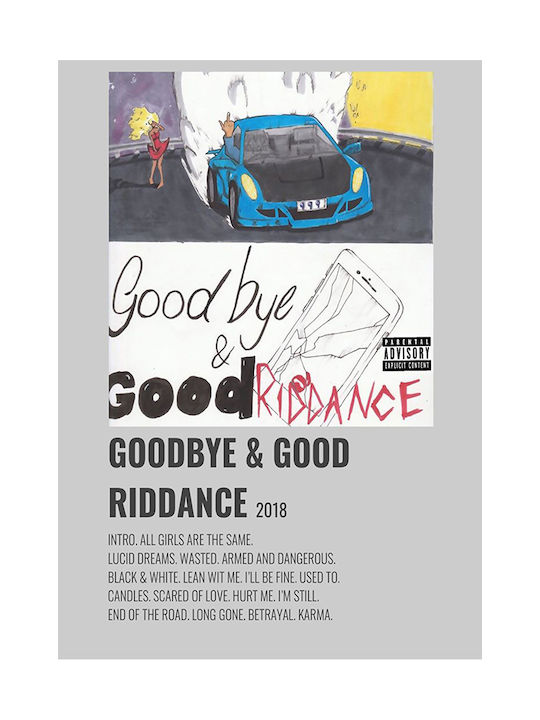 Music Poster Goodbye & Good Riddance Juice Wrld Ms513 21cm X 30cm White Frame Pvc