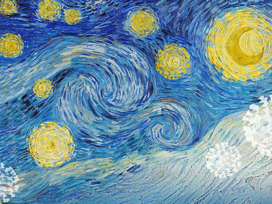 Van Gogh - Starry Night A Αντίγραφο του Van Gogh Ξύλινο