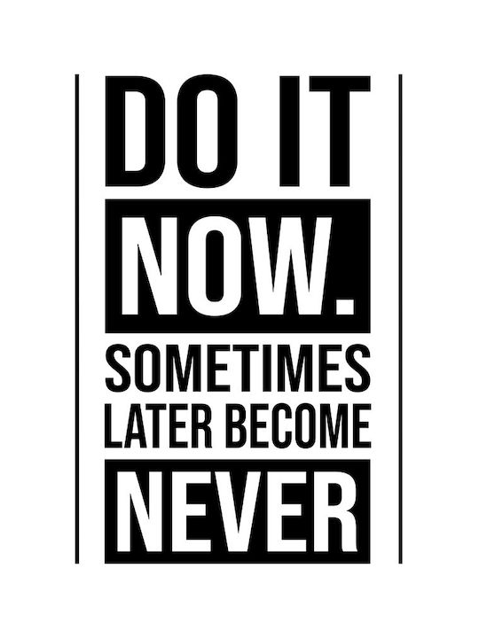 Quote Poster Do It Now Pq186 21cm X 30cm White Wooden Frame