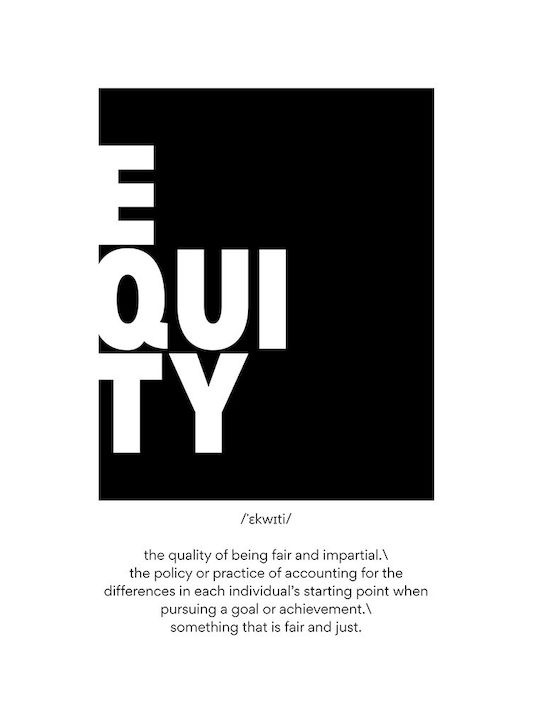 Quote Poster Equity Pq190 30cm X 40cm Brown Wooden Frame