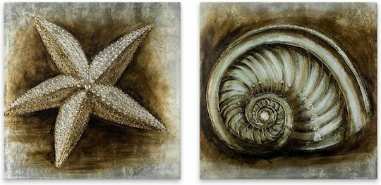 Megapap Starfish Shell на Платнен Панел 103x50 cm Megapap Starfish Shell на Платнен Панел 103x50 cm