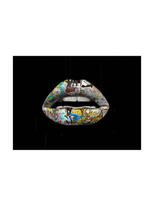 Graffiti Lips Painting on Canvas 150x100cm
