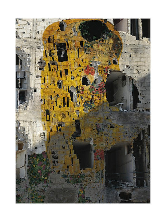 Graffiti The Kiss Painting Copy of Gustav Klimt on Canvas 100x150cm