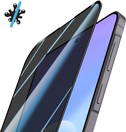 Avizar Анти-шпионски Защитен Екран Galaxy A57 В 9h Закалено Стъкло Прозрачен Черен
