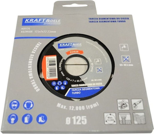 Disc Diamantat Beton Kraft&dele 125 X 7 X 22.23 Mm