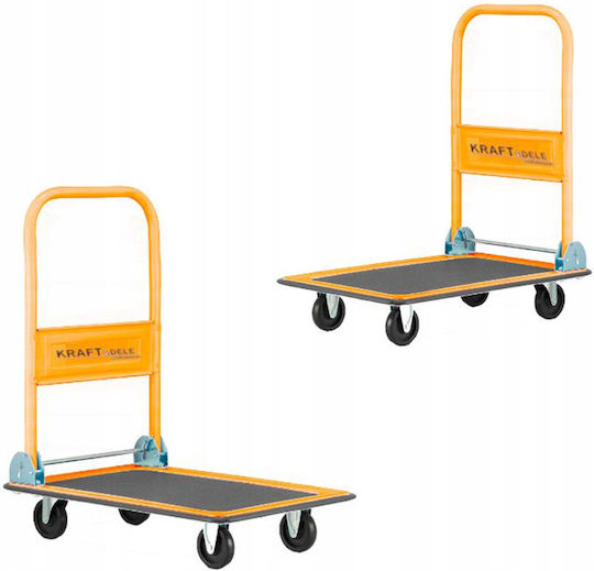 Kraft & Dele Transport-Wagen Folding for Load Weight up to 150kg in Gelb Color