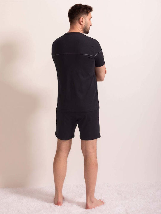 Sofiaman Summer Men's Cotton Pyjamas Navy Blue