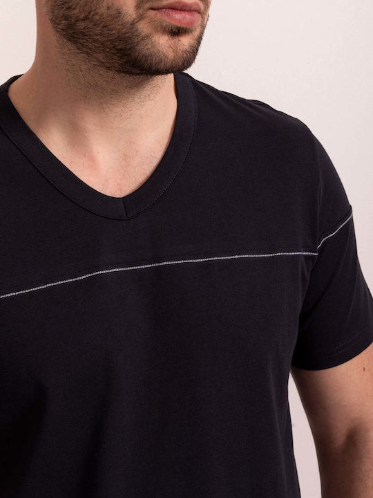 Sofiaman Summer Men's Cotton Pyjamas Navy Blue