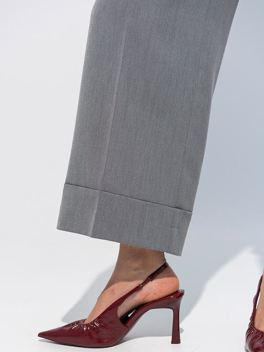 Maggy Damen-Hose in Palazzo Passform Grau